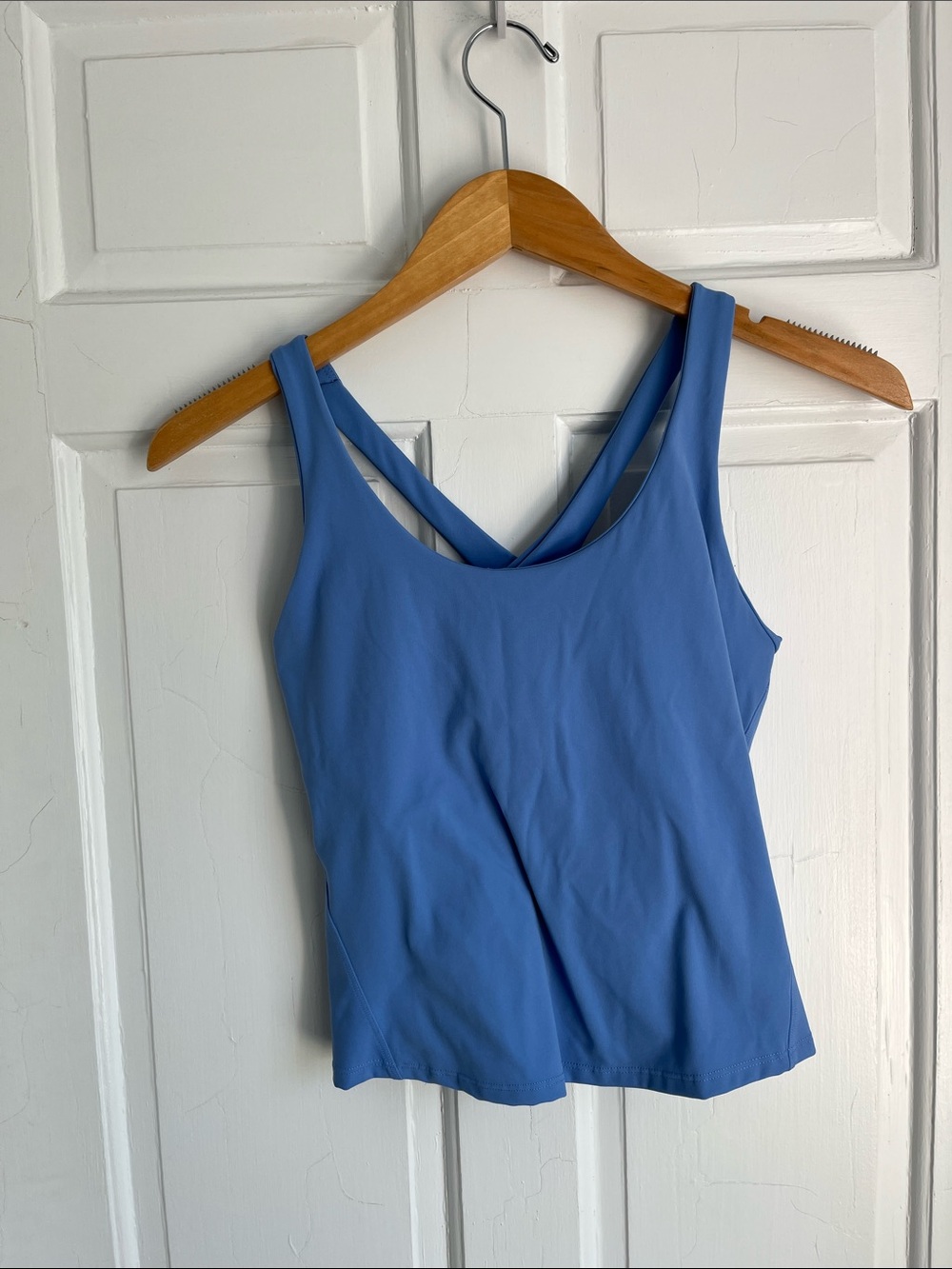 Spanx blue workout cross back tank